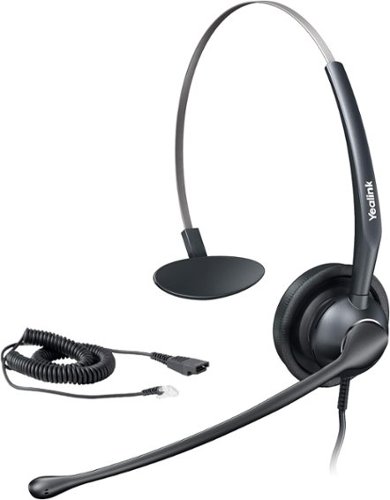Yealink - 1308022 YHS34 Mono One Ear Headset with RJ Connection Cable-Front_Standard 
