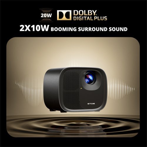 ETOE E3 Pro 4K 1080P Smart Projector, Android TV 11.0 & Netflix Certified, 600 ANSI, 20W Dolby Audio, Auto Focus & Keystone - Black BUY ONLINE