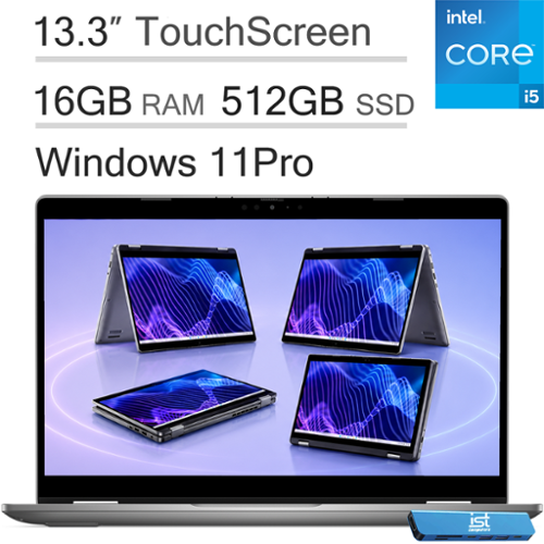 Dell Upgraded 13'' FHD 2 in 1 Business Laptop Latitude Touchscreen