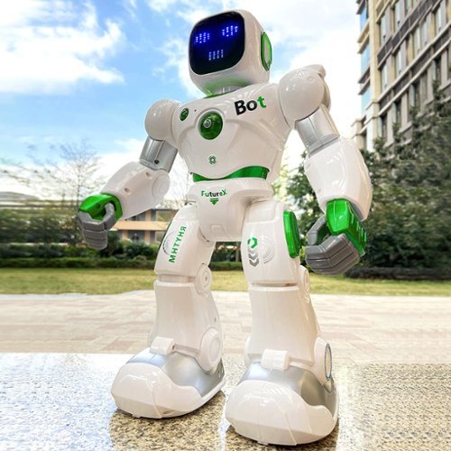 Ruko - 1088 Smart Robot for Kids toy, Large Programmable Interactive RC Robot with Voice Control, Gifts for boys and girls - Green-Front_Standard 