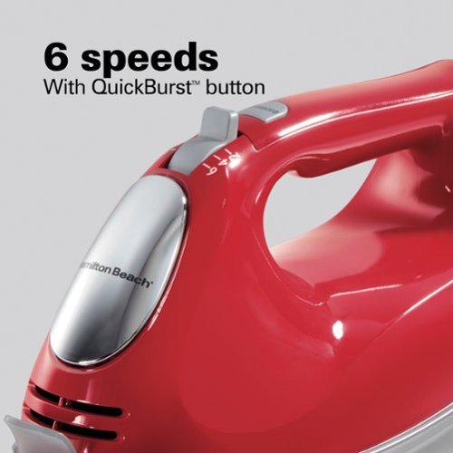 Hamilton Beach 6 Speed Hand Mixer with Snap-On Case - red HOW TO BUY