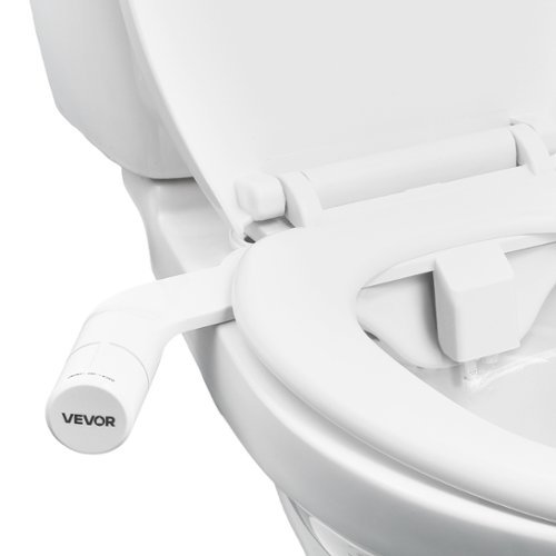 VEVOR - Bidet Attachment for Toilet, Non-Electric Bidet Toilet Seat Attachment - Dual Retractable Nozzles - White-Front_Standard 