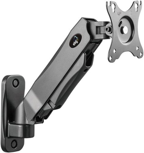 ELG - F410 Full Motion Swivel Monitor Desk Wall Mount Arm Stand Gas Spring for 17”-35” VESA Screen - Black-Front_Standard 