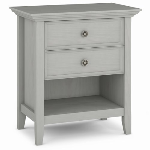 Simpli Home - Amherst Bedside Table - Fog Grey-Front_Standard 