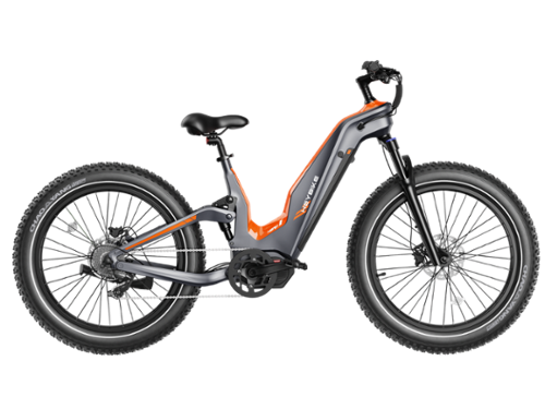 Heybike - Hero Carbon Fiber Ebike w/60 mi Max Operating Range 35 mph Max Speed 400 lbs Max Load 750W Mid-Drive - Tangerine-Front_Standard 