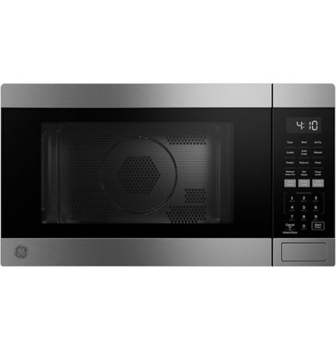  GE - 1.0 Cu. Ft. Convection Countertop Microwave with Air Fry - Stainless Steel