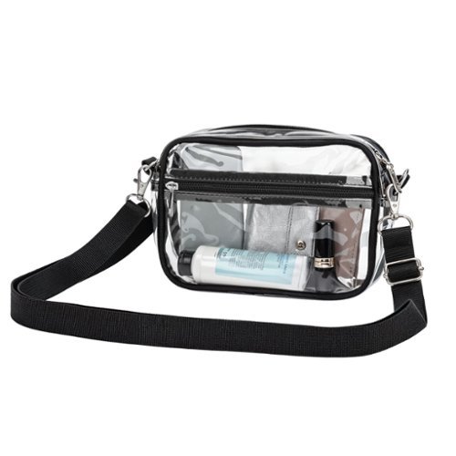 Garnen - Crossbody Bags for Women, Shoulder Bag Sling Bag Fanny Packs, Adjustable Stadium See Through Bag With Zipper - Clear-Front_Standard 