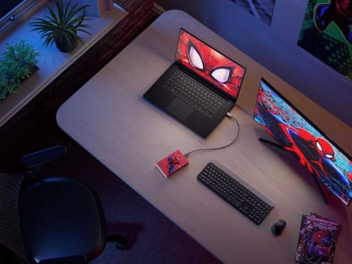 Seagate Spider-Man SE FireCuda 2TB External USB 3.2 Gen 1 Hard Drive with White LED Lighting - Red SHOP ONLINE