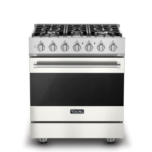 Viking - 3 Series 4.7 Cu. Ft. Self-Cleaning Freestanding Dual Fuel Convection Range - Pure White - Pure White