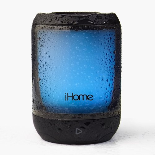 iHome - Waterproof Bluetooth Speaker with Color Changing Lights (iBT800) - Black-Front_Standard 