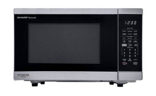 Sharp - 1.4 cu. ft. 1100W Smart Countertop Microwave with Inverter Cooking and Works with Alexa - Stainless - Stainless Steel