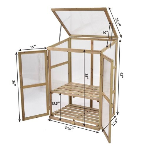 植木屋 Costway Garden Portable Wooden GreenHouse Cold Frame Raised