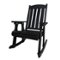 Fortune Candy - Wooden Patio Rocking Chair with Comfortable Backrest and Deep Contoured Seat, for Both Outdoor and Indoor - Carbon Black-Front_Standard