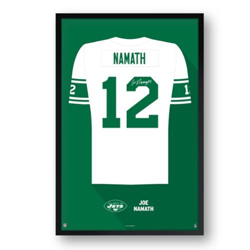 Sporticulture - Joe Namath Framed 14" x 20" Retired Jersey Art Print - Multicolor-Front_Standard 
