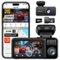 REDTIGER - 4K HDR 3-Channel Dash Cam, STARVIS 2 IMX678 & IMX675, 8MP, Full-Color Night Vision, 2.5K Rear, 5GHz Wi-Fi&GPS - Black-Front_Standard