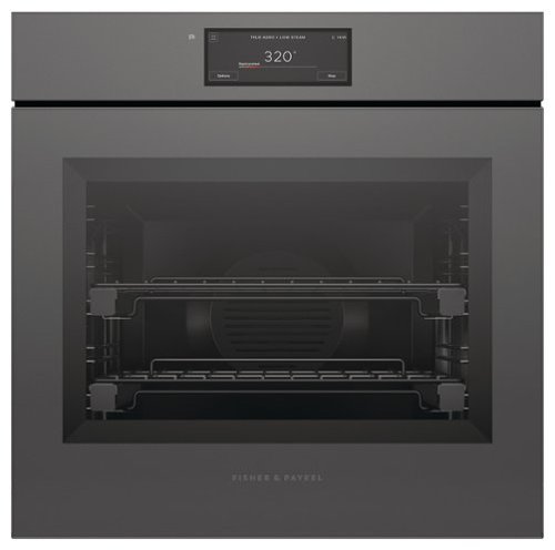 Fisher & Paykel - 24" 3 Cu Ft Built-in Combination Steam Single Oven, 6.8 Touchscreen - Handleless - Minimal Grey - Gray