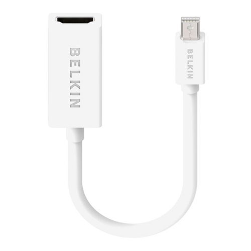 Belkin - Mini Displayport to HDMI Adapter 10ft, M/F, 1080p - White-Front_Standard 