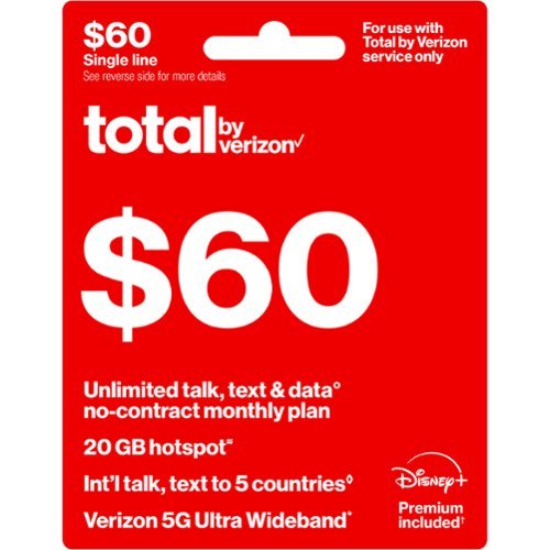 Total by Verizon - $60 Unlimited Talk Text & Data Single Device No Contract Monthly Plan [Digital]-Front_Standard 