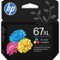 HP - 67XL High-Yield Ink Cartridge - Tri-color-Front_Standard