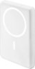 Best Buy essentials™ - 5,000mAh Magnetic Wireless Portable Charger for iPhone and Most USB-C Devices - White-Front_Standard 