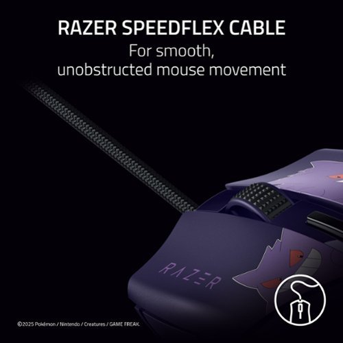 Razer Cobra Lightweight Optical Gaming Mouse with Chroma RGB Lighting - Wired - Pokémon Gengar Edition GLOBAL SHIPPING