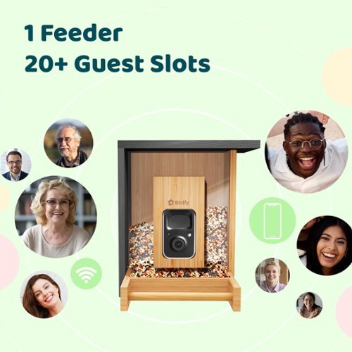 BIRDFY Smart Wild Bird Feeder with Camera for Outdoor , AI Enabled Bird Recognition & Solar Power - Natural Bamboo & Black WHERE TO BUY