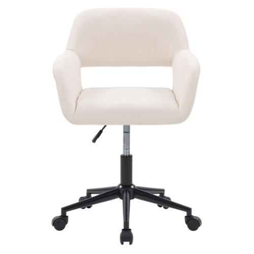 CorLiving - Marlowe Upholstered Task Chair - Off White-Front_Standard 