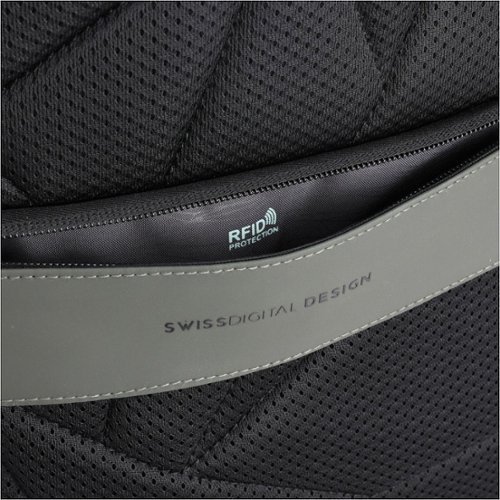 Swissdigital Design LAMONE L LED TSA-Friendly Water-Resistant Backpack With USB Charging Port RFID Protection and Fits Up to 16″ Laptop - Dark Green HOW TO BUY