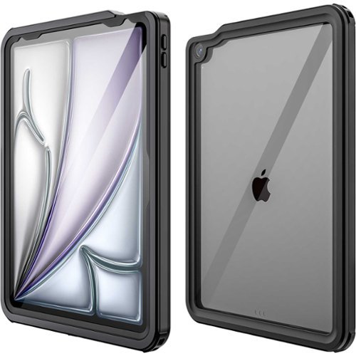 SaharaCase Oasis Series Water-Resistant Case for Apple iPad Air 11'' M3/M2 and iPad Air 10.9'' (4th and 5th Gen) - Clear/Black GLOBAL SHIPPING