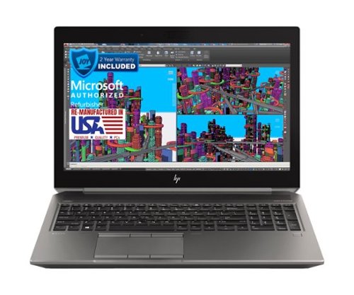 HP - Zbook 15 G5 15.6" Refurbished Laptop - Intel 8th Gen Core i7 with 64GB Memory - NVIDIA Quadro P1000 - 2TB SSD - Gray-Front_Standard 