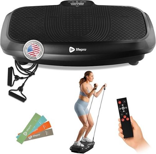 LifePro - Turbo 3D Vibration Plate Exercise Machine – Dual Motor Whole Body Platform for Pain Relief, Recovery & Fitness - Black-Front_Standard 
