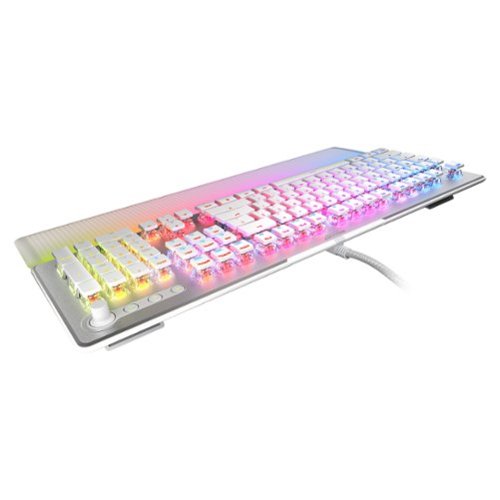 ROCCAT Vulcan II Max Full-size Wired Keyboard with Optical Titan Switch, RGB Lighting, Aluminum Top Plate and Palm Rest - White GLOBAL SHIPPING