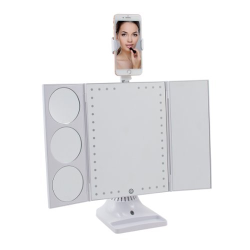Glo-Tech Bluetooth Selfie Mirror - White WORLDWIDE DELIVERY