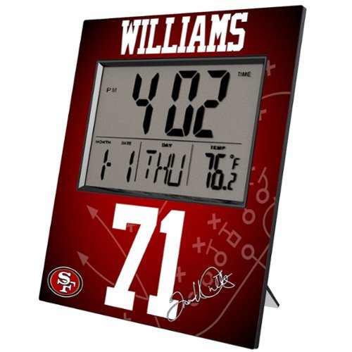 Keyscaper - Trent Williams San Francisco 49ers Digital Desk & Wall Clock - Multicolor-Front_Standard 