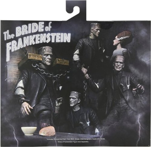 NECA Universal Monsters 7” Scale Action Figure - Bride of Frankenstein Frankenstein’s Monster Figure with Chair WORLDWIDE DELIVERY