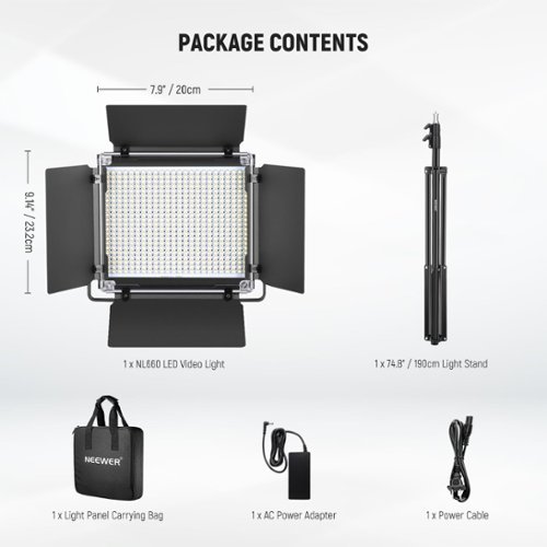Neewer Bi Color LED Studio Light Kit 660 LED Panel with Tripod