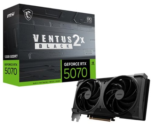 MSI - NVIDIA GeForce RTX 5070 12GB GDDR7 VENTUS 2X OC PCI Express 5.0 Graphics Card - Black-Front_Standard 