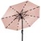 Best Choice Products - 10ft Solar LED Lighted Patio Umbrella w/ Tilt Adjustment, UV-Resistant Fabric - Rose Quartz-Front_Standard