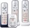 Panasonic - KX-TGD863A Link2Cell DECT 6.0 Expandable Cordless Phone System with Digital Answering System - White/Navy Blue-Angle_Standard