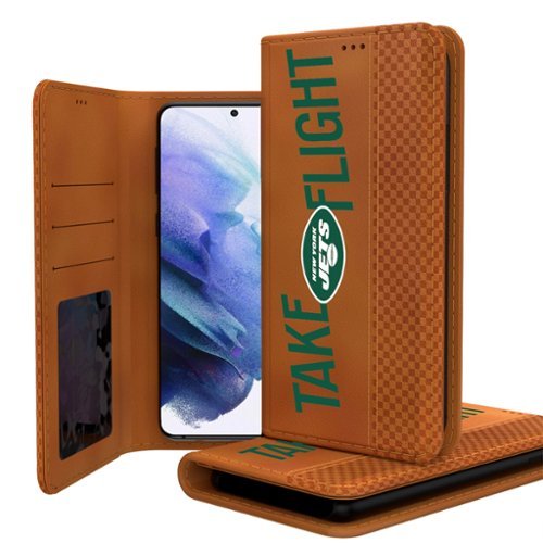 Keyscaper - NFL - New York Jets - Galaxy Folio Case - S24 - Brown-Front_Standard 