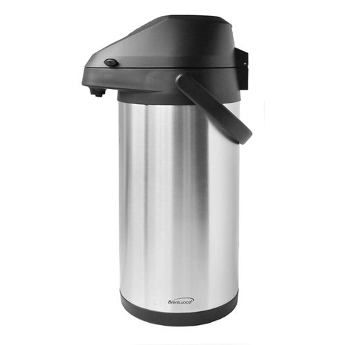 Brentwood - 3.5-Liter Airpot Hot & Cold Drink Dispenser - Silver-Front_Standard 
