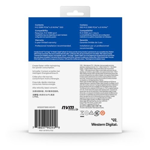 WD Blue SN580 2TB Internal SSD PCIe Gen 4 x4 NVMe WHERE TO BUY