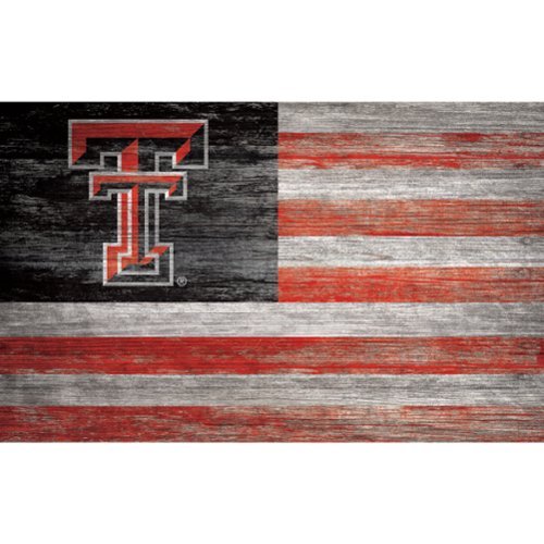Fan Creations - Texas Tech Red Raiders 11'' x 19'' Distressed Flag Sign - Multicolor-Front_Standard 