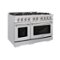 ZLINE - 48" Select Double Oven Dual Fuel Stainless Steel Range w/ 8 Burner Gas Cooktop (HDR48)-Front_Standard