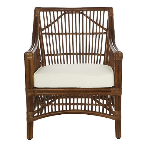 OSP Home Furnishings - Maui Chair - Cream/Brown-Front_Standard 