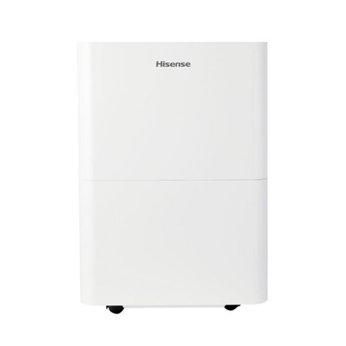 Hisense - 35 Pint Compact Dehummidifier with Slide-Out Bucket 3000 Sq. Ft - White