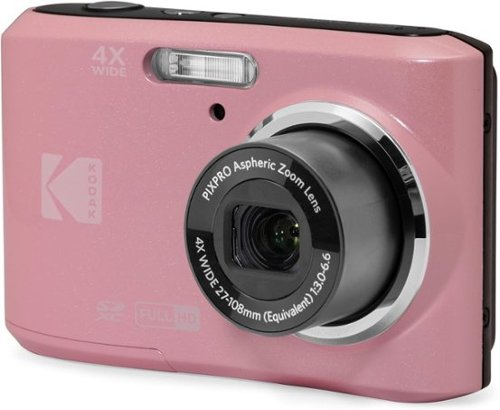 Kodak - PIXPRO FZ45 16MP Camera 4X Optical Zoom 27mm 2.7" LCD Pink-Front_Standard 