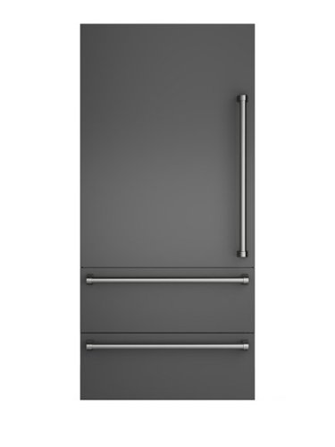 36"W. BTM Door Panel for Viking Veil FDBMIC7360L Left Hinge Ref./Frz. Models - Damascus Gray