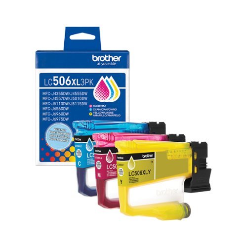 Brother - Genuine LC506XL3PK 3-Pack High Yield Color Ink Cartridges - Cyan/Magenta/Yellow - image 9