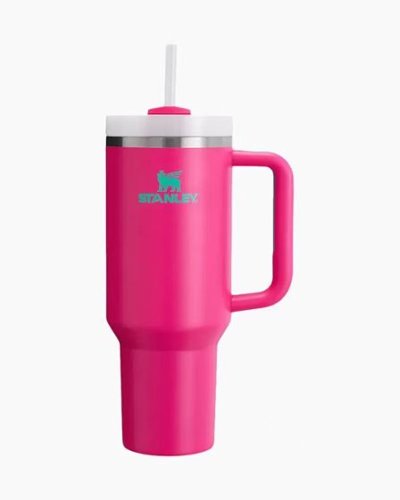 Stanley - Quencher H2.0 Tumbler with Handle & Straw 40oz Water Bottles - Hot Pink-Front_Standard 